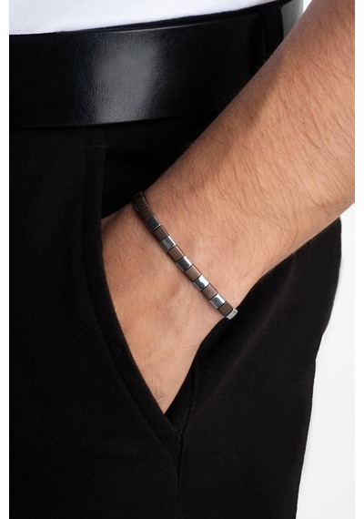 So Chic Hematit Taşlı 21 Cm Gümüş Erkek Bileklik Gri 68541598