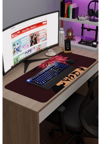 Fairy Tail Anime V2 - 90x40 Xxl Gaming Kauçuk Kaymaz Taban Mouse Pad Fare Altlığı