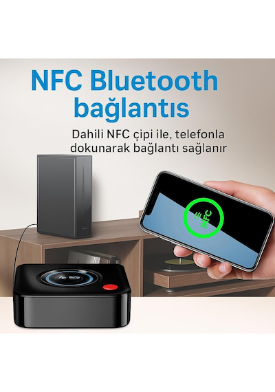 Bluetooth Alıcısı, Hı-fı İçin Bluetooth Adaptörü, Hoparlörler İçin Blue Tooth Alıcısı, Ev Stereo Sistemi 3,5 Mm Aux, Rca, Tf, Nfc C52