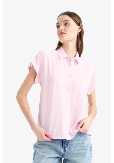 DeFacto Regular Fit Basic Düz Viskon Kısa Kollu Gömlek N7819AZ25SPPN47