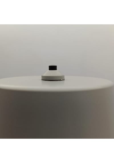Konik Şapka Metal Şarjlı Masa Lambası Gri