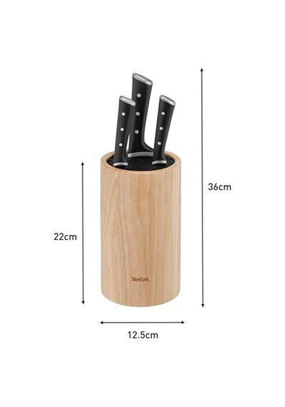 Tefal Ice Force Ahşap Standlı 3'lü Bıçak Seti Diğer