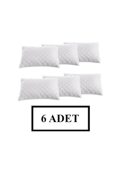 Adarya Home Kapitoneli Fermuarlı Yastık Koruyucu Alez 6 Adet 50 x 70