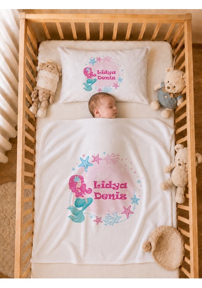 Pia Baby İsme Özel 5 Parça Kız Bebek Hastane Çıkışı Tulum Seti %100 Pamuk Organik Baskılı 2073tyb3x Ekru