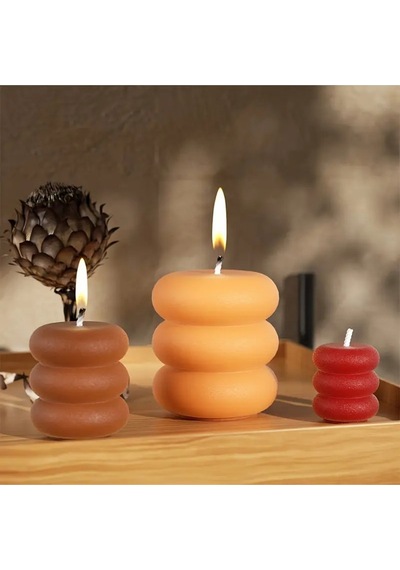 Halkalı Mum Set Silikon Kalıp S912