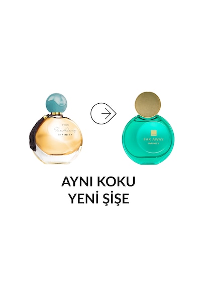 Far Away Infinity Kadın Parfüm Edp 50 Ml. İkili Paket Yeni Şişe Çiçek