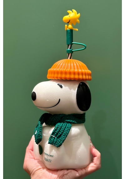 Starbucks Snoopy Peanuts Cam Soğuk İçecek Bardağı 591ml - Limited Edition Cam - Şeffaf