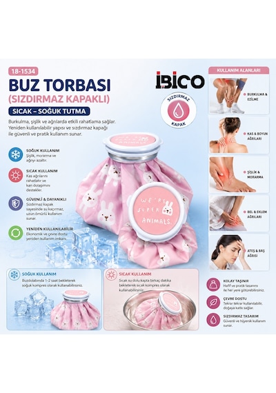 İbico İ18-079 Buz Torbası Sızdırmaz Kapaklı Sıcak - Soğuk Tutma Diğer