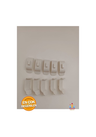 Stor Zebra Perde Dar Kasa 3.5 Cm Pratik Kornişe Takma Aparatı Plastik Montaj Aparatı 10 Adet Bej