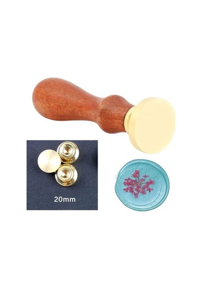 Eritme Balmumu Mührü Damga 20 Mm Yuvarlak Boş Bakır Kafa + Gülağa