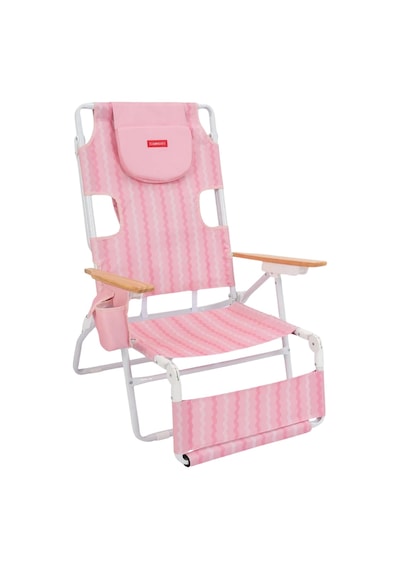 Flamingueo Premium Yüzüstü Kullanıma Uygun Plaj Şezlongu Opal Pink Pembe