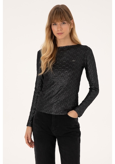 U.S. Polo Assn. Kadın Siyah Bisiklet Yaka Sweatshirt 50309441-VR046