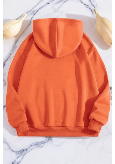Uyguntarz Blackstar 13 Baskılı Unisex Oversize Sweatshirt Turuncu