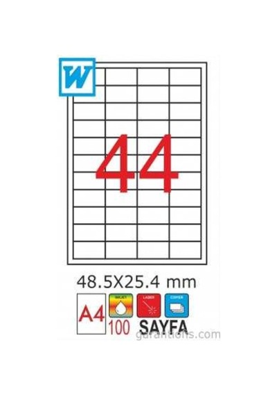 Goldmoon 2030 Laser A4 Sayfa Etiketi 48.5 X 25.4MM 100'lü Paket