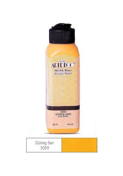 Artdeco Akrilik Boya 140Ml Gunes Sari 3059