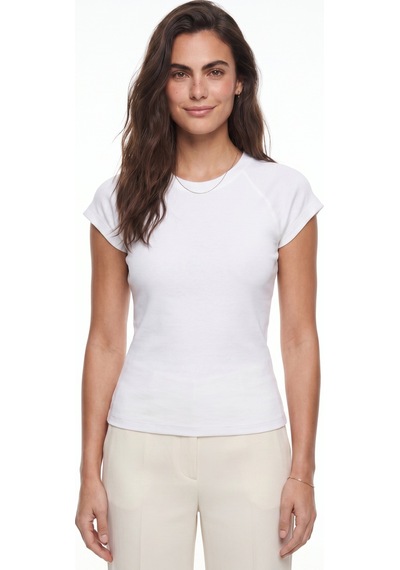 Onloox Kadın Beyaz Beyaz Pamuklu Bisiklet Yaka Reglan Kısa Kollu Vücuda Oturan Nefes Alabilen Basic T-shirt Onloox Kadın Beyaz Beyaz Pamuklu Bisiklet Yaka Reglan Kısa Kollu Vücuda Oturan Nefes Alabilen Basic T-shirt