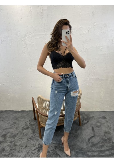 Butik İstanbul 5778 Denim Carrot Fıt-mavi
