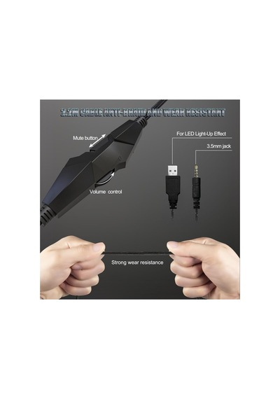 Kablolu Oyuncu Kulaklık Rgb Stereo Hd Mikrofon Gaming Kulaklık Süper Bass Jak Ve Usb Girişli Siyah - 695077956