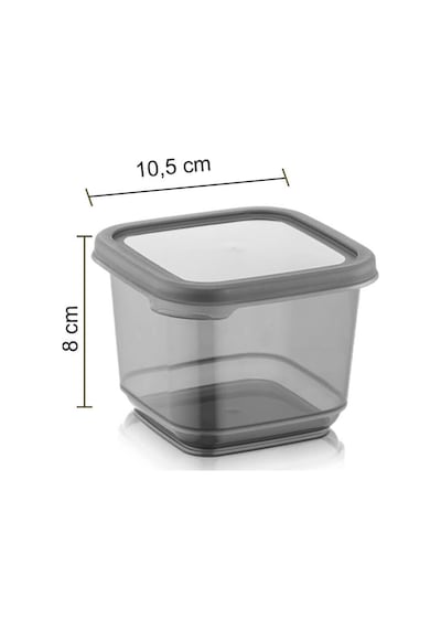 Meleni Home 12'li Set Pino Baharatlık - Etiketli Kare Baharat Saklama Kabı Seti Antrasit 12 X 0.50 Lt Kaşıklı Antrasit