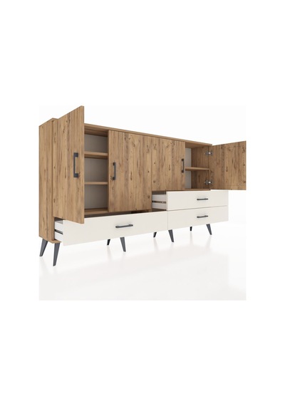 Arges Konsol 5 Raflı 3 Çekmeceli 4 Kapaklı 176x30x99 Çam-çam/ayta Çam-çam/aytaşı Arges Konsol 5 Raflı 3 Çekmeceli 4 Kapaklı 176x30x99 Çam-çam/ayta Çam-çam/aytaşı