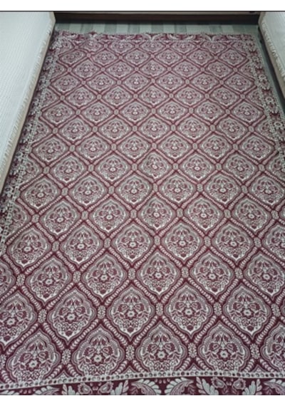 Savan Dokuma Halı Örtüsü 9m² Kale Bordo5 Bordo