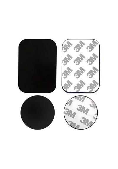 Araç Tutucu Manyetik Telefon Tutucu Seti 2 Kare Ve 2 Oval Metalplaka 4 Adet