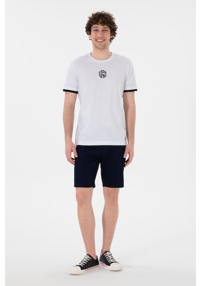 U.S. Polo Assn. Erkek Regular Fit Bisiklet Yaka Beyaz Tişört 50306900-VR013