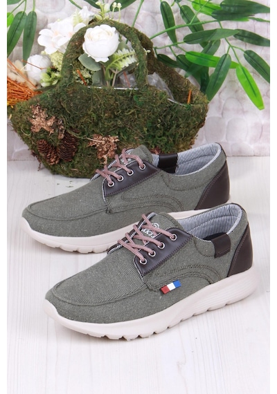 Fort Dks 020 Hafif Rahat Keten Sneaker Erkek Ayakkabı Yeşil