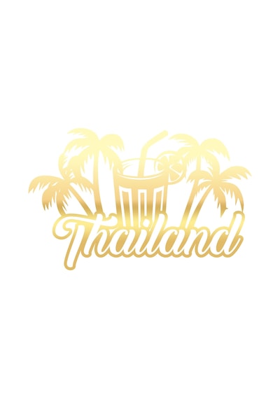 Thailand Sticker 17x17 Cm Gold