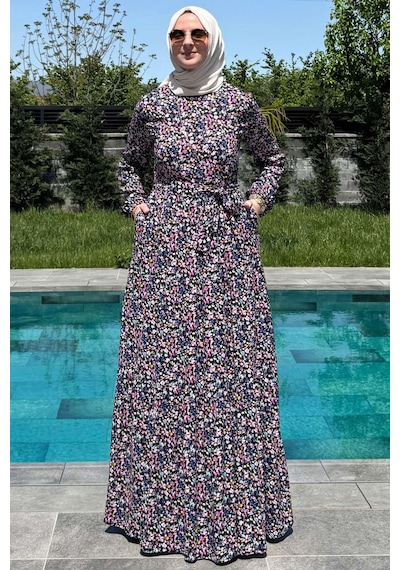 Rabia Şamlı Hale Elbise Siyah Normal