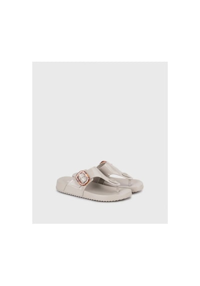 S10364-100 Kum Rengi Kadın Sandaleti Kadın Kum Rengi Tokalı Sandalet Kum