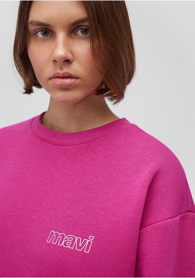 Mavi - Mavi Logo Baskılı Pembe Sweatshirt 1611656-70943 Pembe