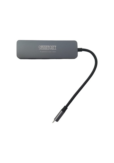 Smartgift 5 Port USB Hub Type-C girişli HDMI Çoklayıcı Adaptör Gri
