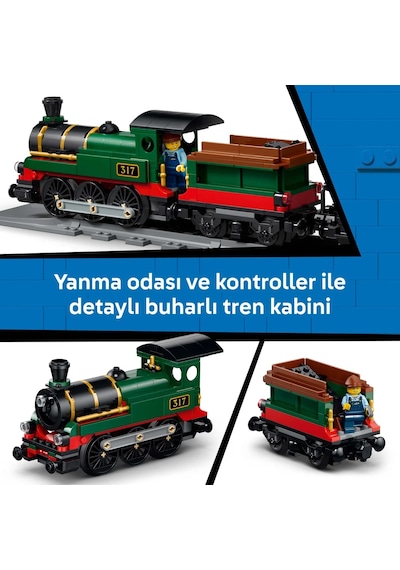 LEGO® City Klasik Buharlı Tren 60511 - 7 Yaş ve Üzeri Çocuklar İçin Yaratıcı Oyuncak Yapım Seti (575 Parça)