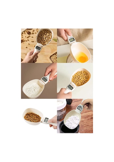 Dijital Ölçü Kaşığı - Terazili - 800 Gr Ölçme Kapasitesi Açık Bej