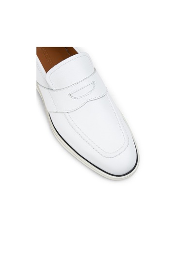 Deery Hakiki Deri Beyaz Erkek Loafer Ayakkabı - 01960mbyzc01 Beyaz