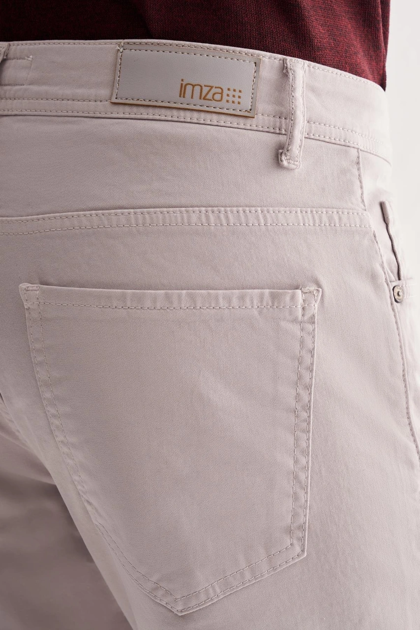 İmza Taş Rengi Casual Slim Fit 5 Cep Düz Paça Pantolon 1003255321 Taş
