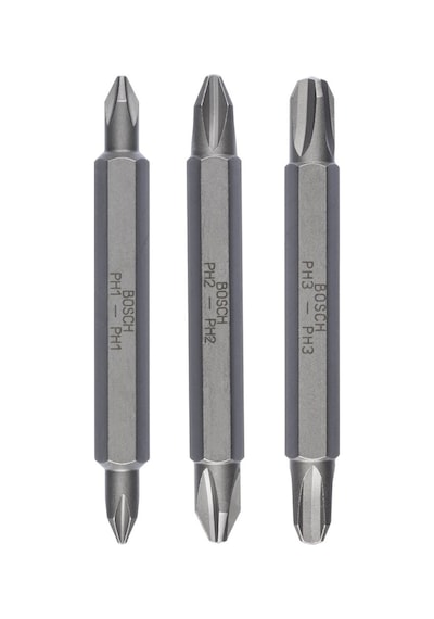Bosch - Çift Taraflı Vidalama Ucu Ph1-2-3 60 Mm 3'Lü Bosch - Çift Taraflı Vidalama Ucu Ph1-2-3 60 Mm 3'Lü