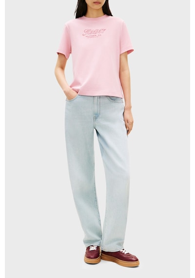Tommy Hilfiger Bayan T Shirt Ww0ww48707 Tpg Açık Pembe Açık Pembe