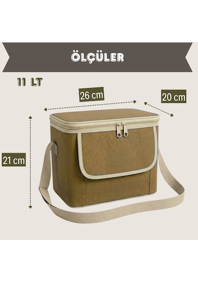 11 Lt Midi Lux Outdoor Kamp Termal Çanta-296 Açık Kahverengi
