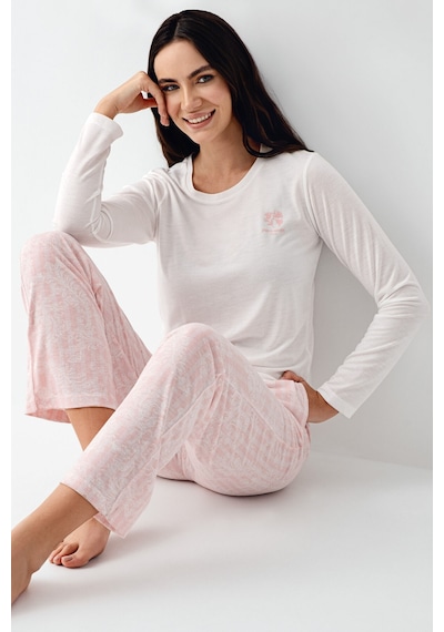 Pierre Cardin Kadın Beyaz Pijama Takımı Pc9085-s-v2 Beyaz
