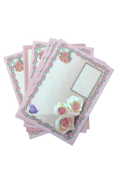 Keskin Color 13x18 Desenli Mektup Zarfı 10'lu Gül-3