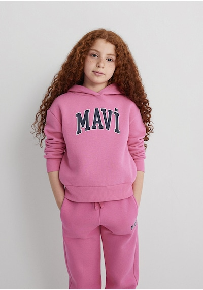 Mavi - Mavi Logo Baskılı Pembe Eşofman Altı 7010000-70982 Pembe
