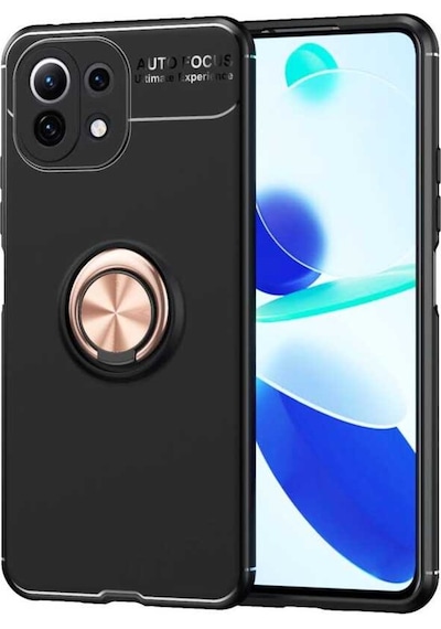 Xiaomi Mi 11 Lite Kılıf Zore Ravel Yüzüklü Silikon Kılıf