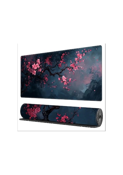 70x30 Cm Kiraz Çiçeği Temalı Kaydırmaz Taban Speed Yüzey Oyuncu Mouse Pad Gaming