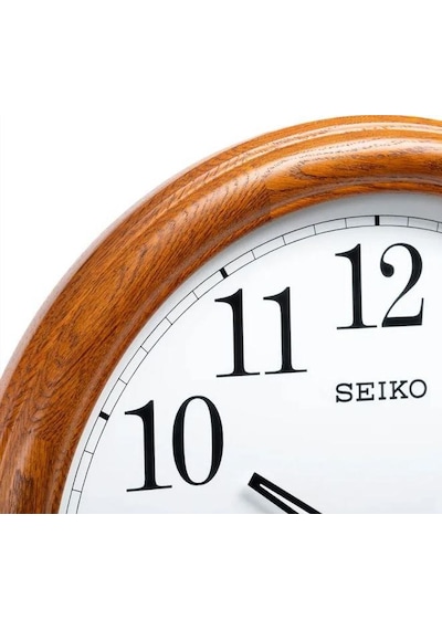 Seiko Clock Qxa155b Büyük Meşe Ahşap Duvar Saati Kahverengi
