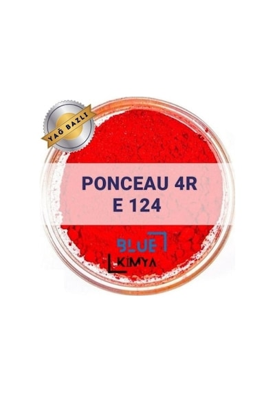 Blue Kimya Lake Ponceau 4r Kırmızı E124 Yağ Bazlı Toz Gıda Boyası 250 G