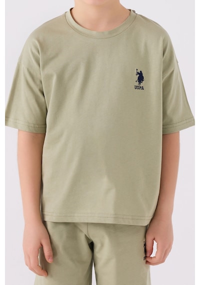U.S. Polo Assn. Erkek Çocuk Açık Haki Bermuda Takımı 5274-43668 Açık Haki