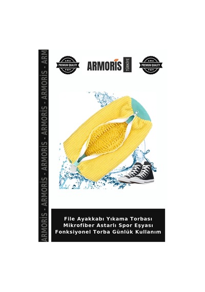File Ayakkabı Yıkama Torbası Mikrofiber Astarlı Spor Eşyası Fonksiyonel Torba Günlük Kullanım Diğer