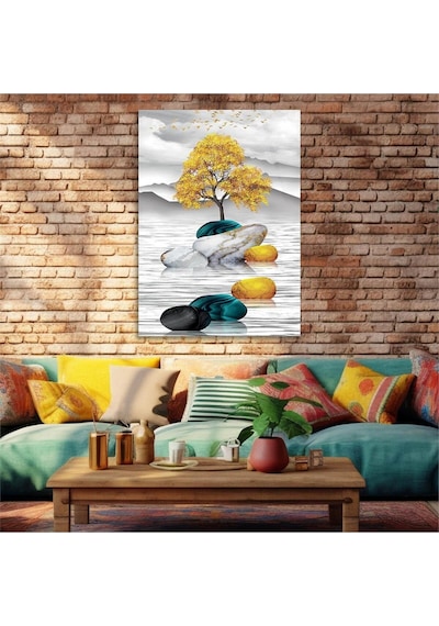 Gerçek Cama Baskı Sanat Temalı Tekli Cam Tablo253 S586